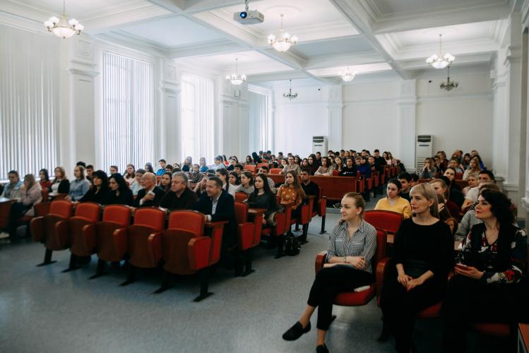 Meeting of students of Stavropol State Agrarian University with a member of the Union of Writers and the Union of Journalists of Russia, Andrei Mikhailovich Krupennikov