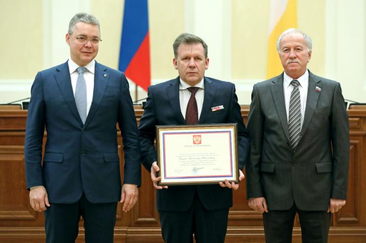 Employees of Stavropol State Agrarian University were awarded certificates of honor of the President of the Russian Federation