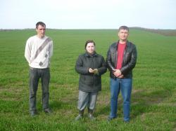 Фитосанитарное обследование посевов озимой пшеницы в ООО "Шаумяновское" Георгиевского района Ставропольского края (19.04.2011 г.)