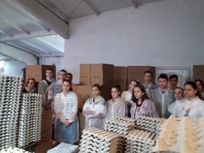 Practice-oriented lesson in poultry enterprises of students of the faculty of technological management