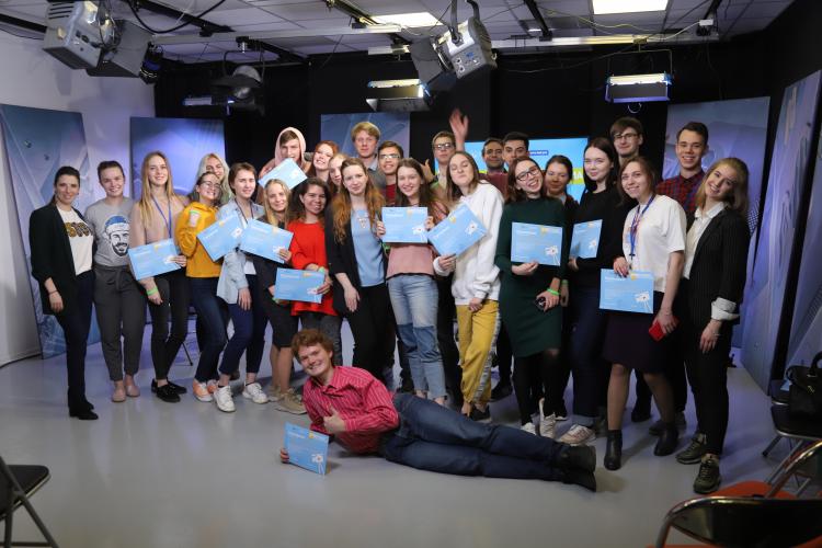 A student of the Stavropol State Agrarian University receive training at educational intensives at the Youth Center for Media and Communication of the International Association of Student Television in Moscow
