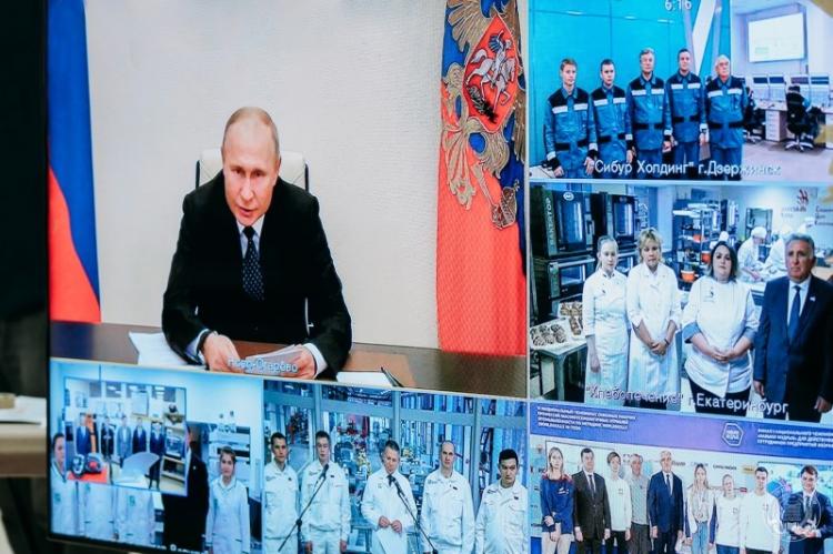 Teleconference with the participation of the President of the Russian Federation V.V. Putin in the framework of the VI National Championship of pass-through professions of high-tech industries according to the WorldSkills methodology (WORLDSKILLS HI-TECH)