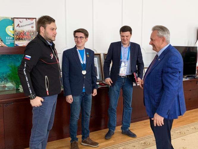Meeting of the winner of the WorldSkills KAZAN 2019 championship with the rector of Stavropol State Agrarian University